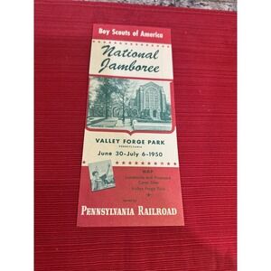 1950‎ National Jamboree Pennsylvania Railroad Map With Camp Sites  Very Nice!